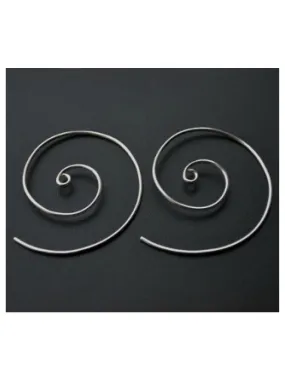 Large Spiral Hoop Earrings