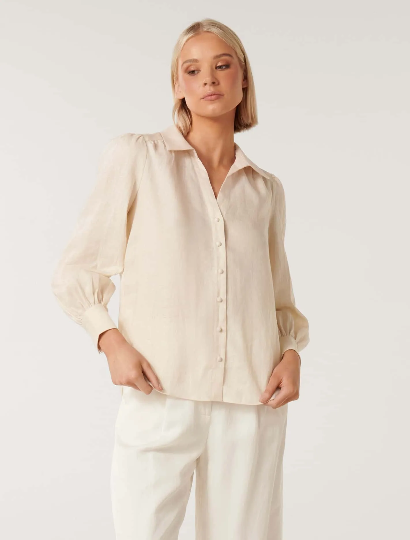 Lee Petite Linen Blouse