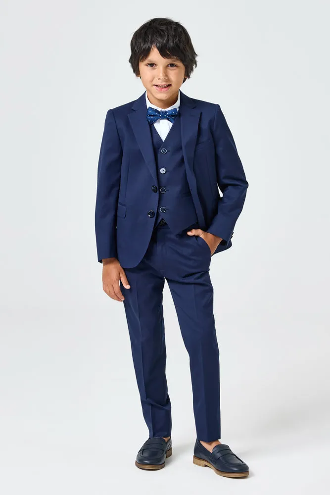 Lennon 3 Piece Suit - Navy Wool Stretch