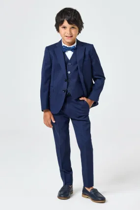 Lennon 3 Piece Suit - Navy Wool Stretch