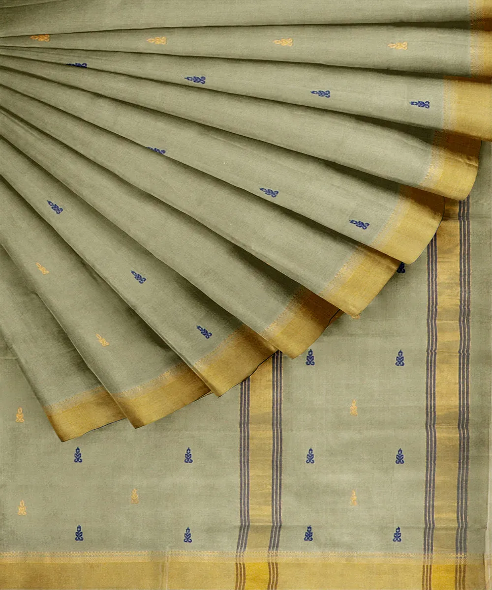 Light green butta handloom rajahmundry cotton saree