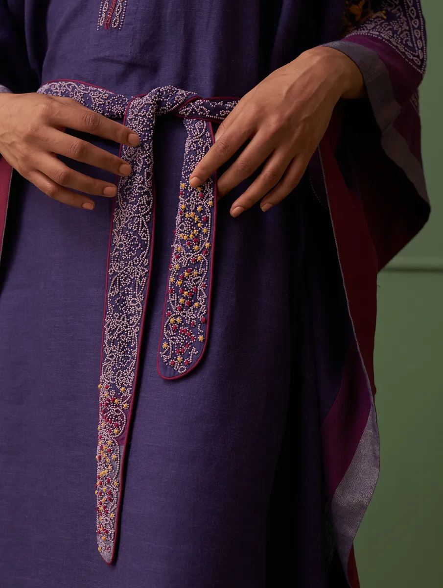 Lima Hand-Embroidered Kaftan - Byzantium