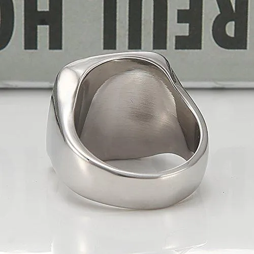 Men's 316l Stainless Steel Silver Vintage Kings Crown Ring