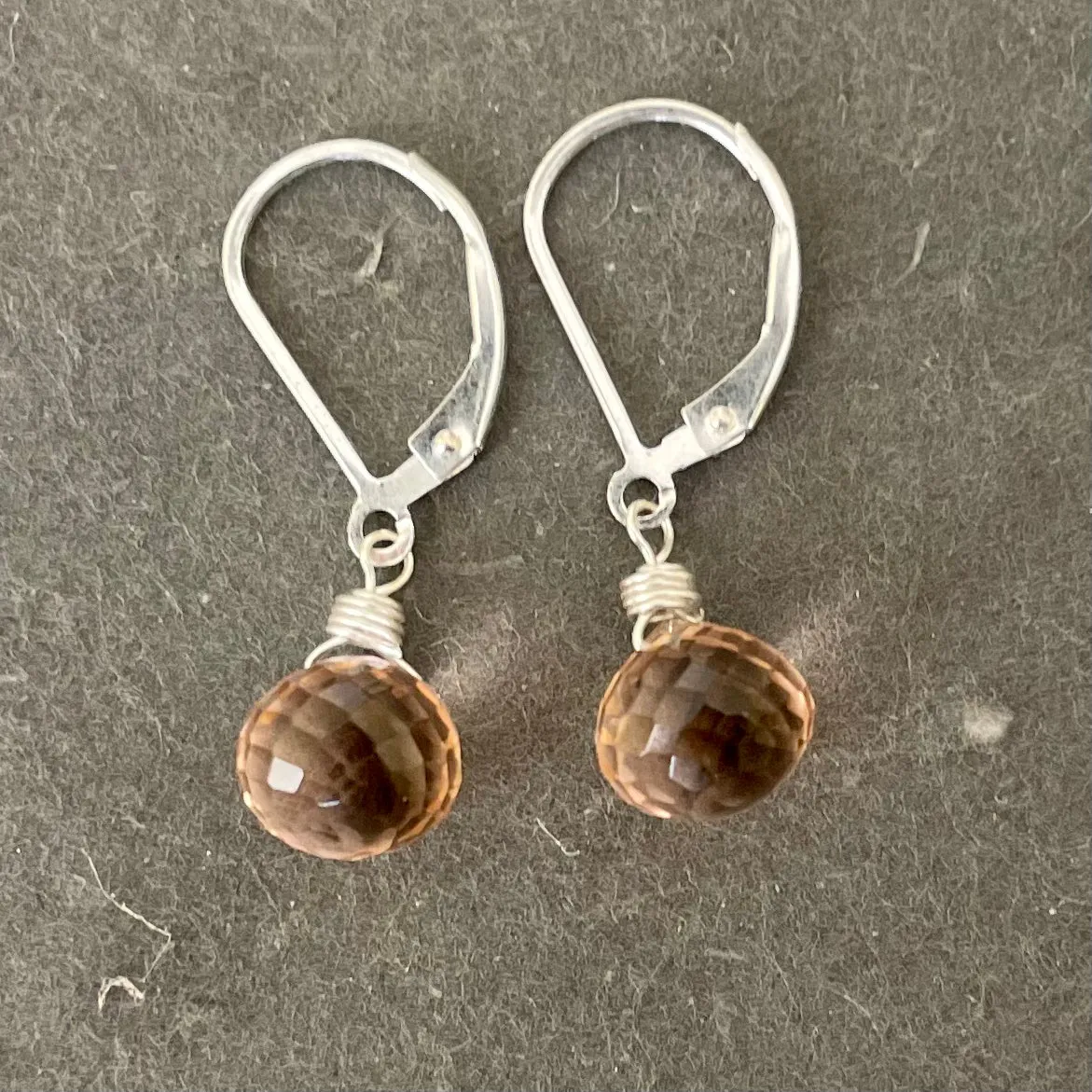 Mini Morganite Peach Earrings