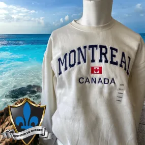 MONTREAL embroidery Crewneck Sweatshirt.