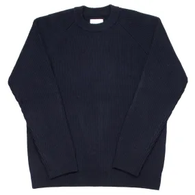 Norse Projects - Roald Wool Cotton Rib Sweater - Dark Navy