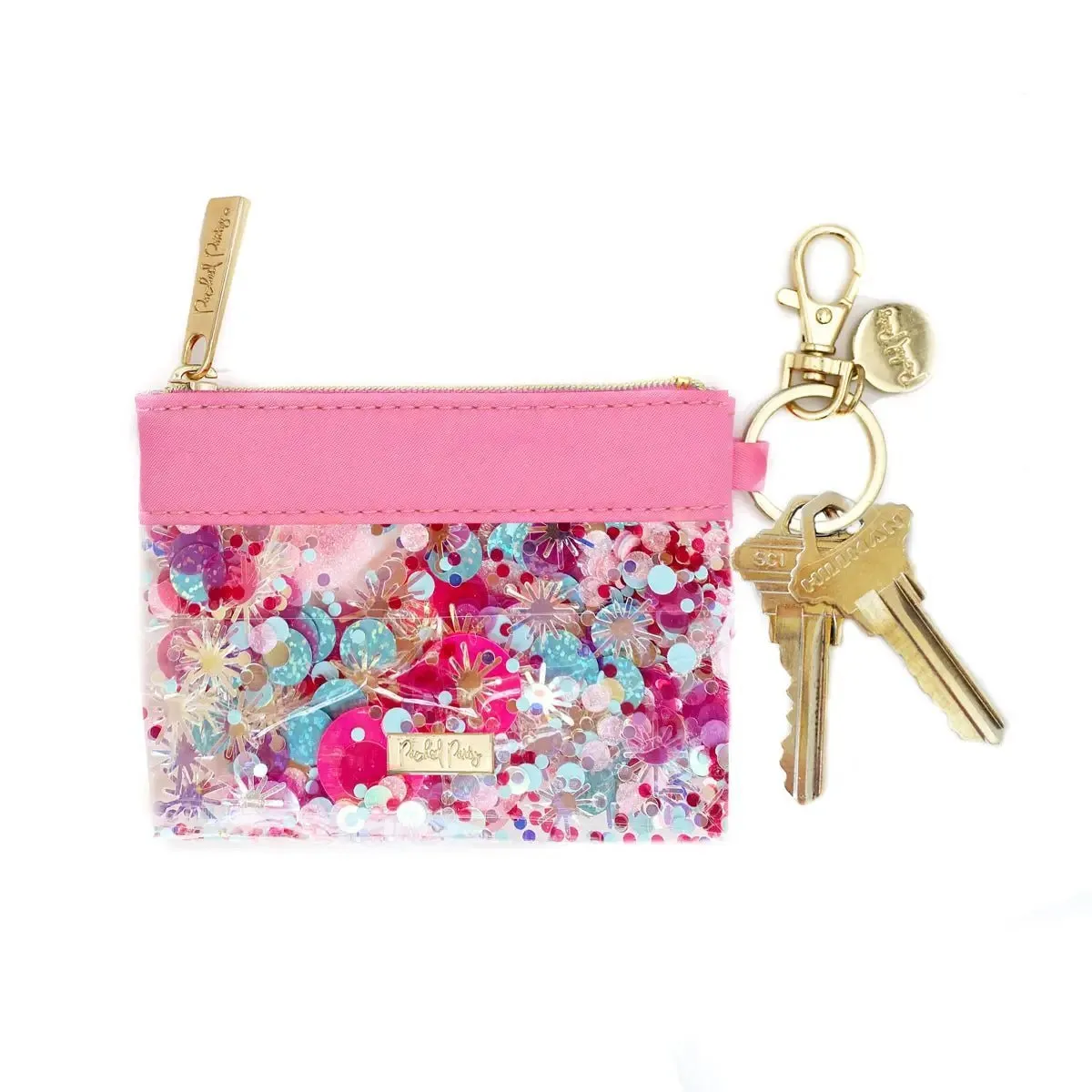 Packed Party Think Pink Confetti Keychain Wallet