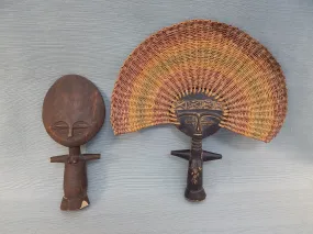 Pair of African carved Wood Figures - Vintage Condition