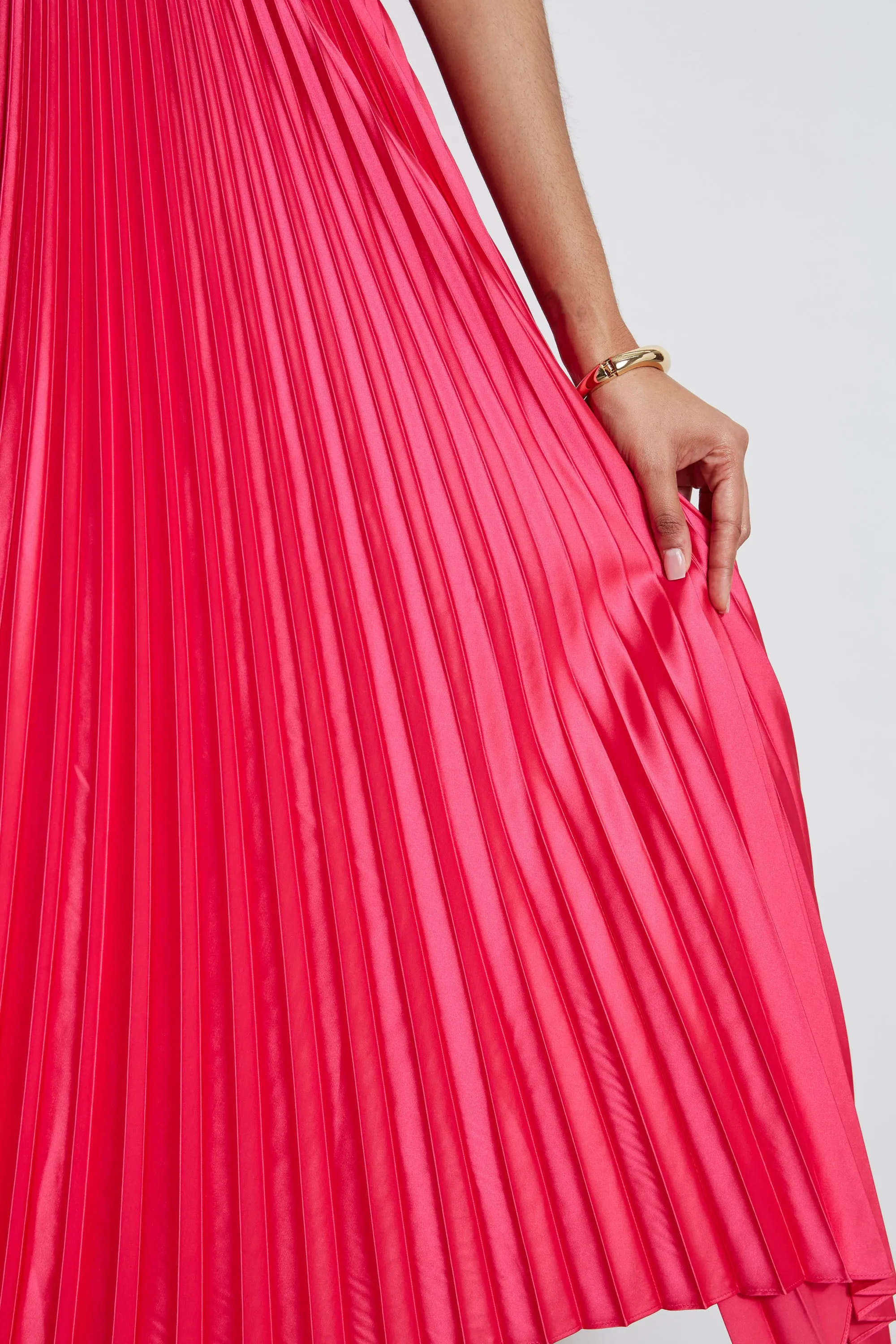 Pleated Midi Dress