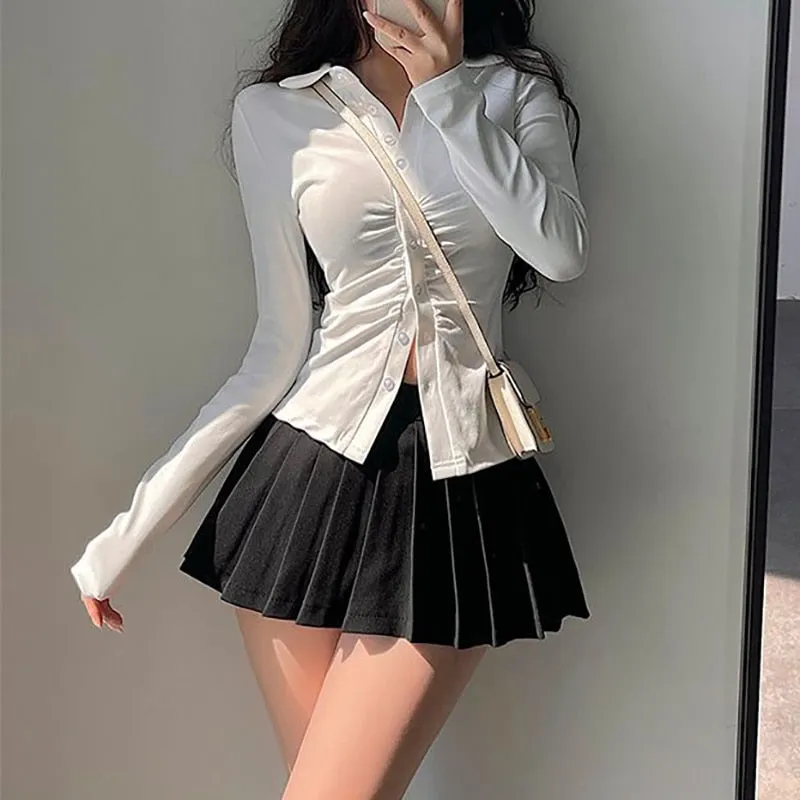 Pleated Mini Skirt With Under Shorts