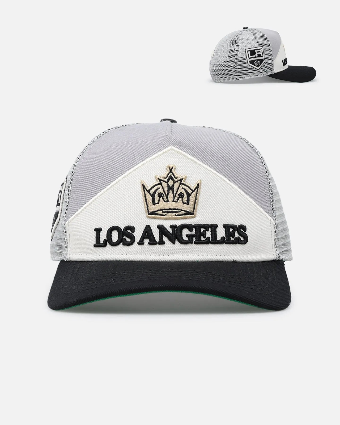 Pro Standard Los Angeles Kings Chevron Pinch Front Trucker Snapback Gray