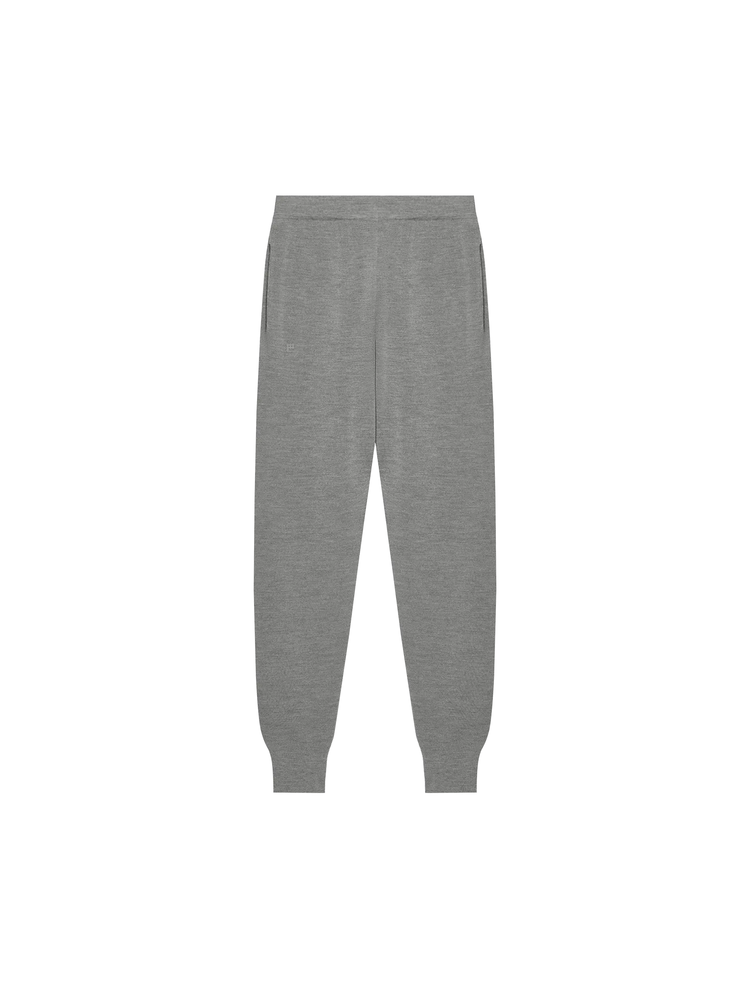 Regenerative Merino Wool Track Pants—grey marl