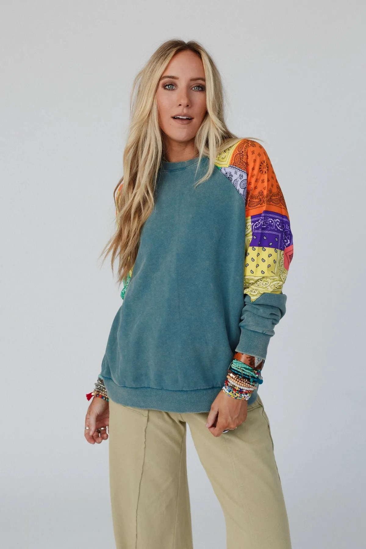 Renee Pullover Top - Teal