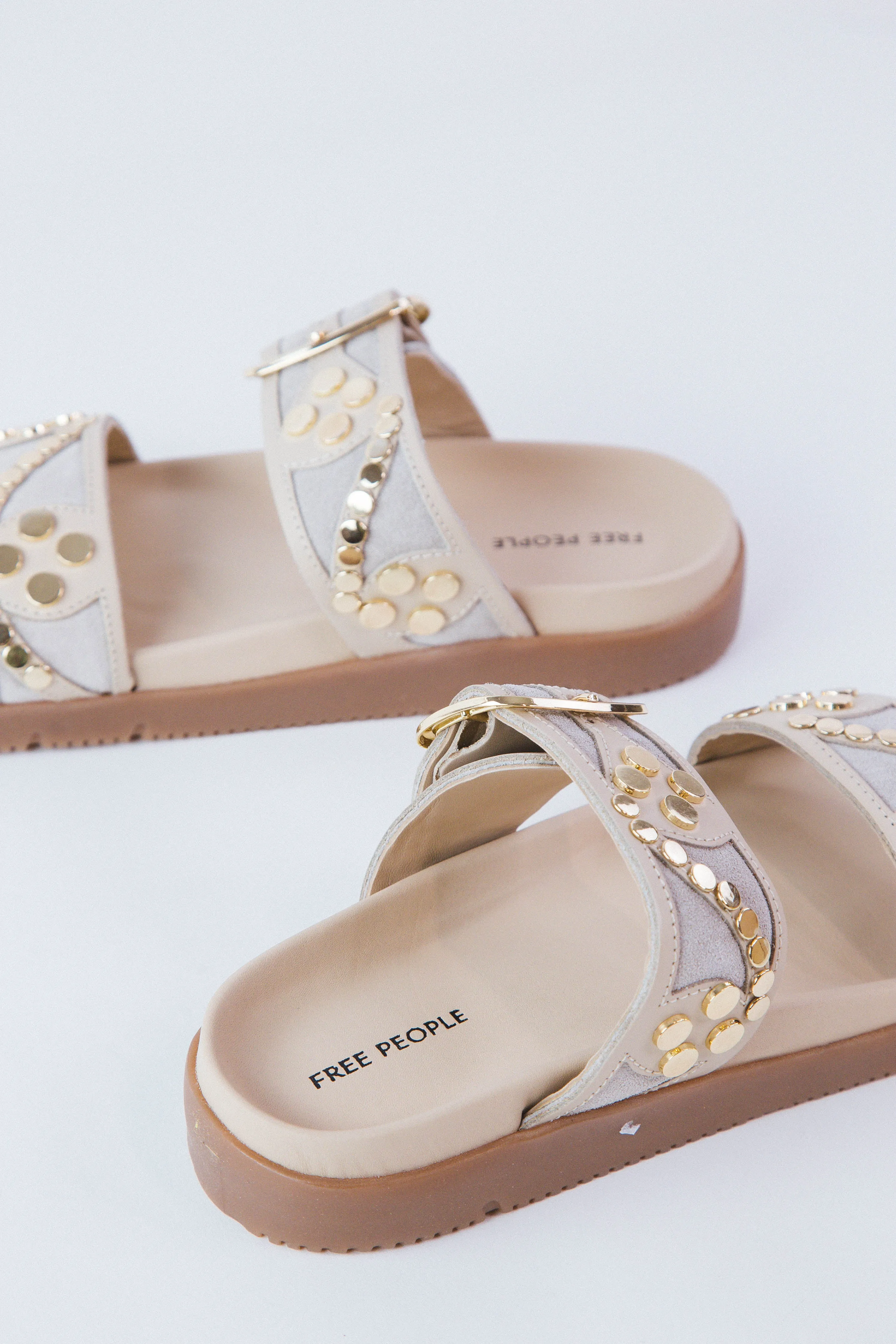 Revelry Studded Sandal, Plaster | Free People