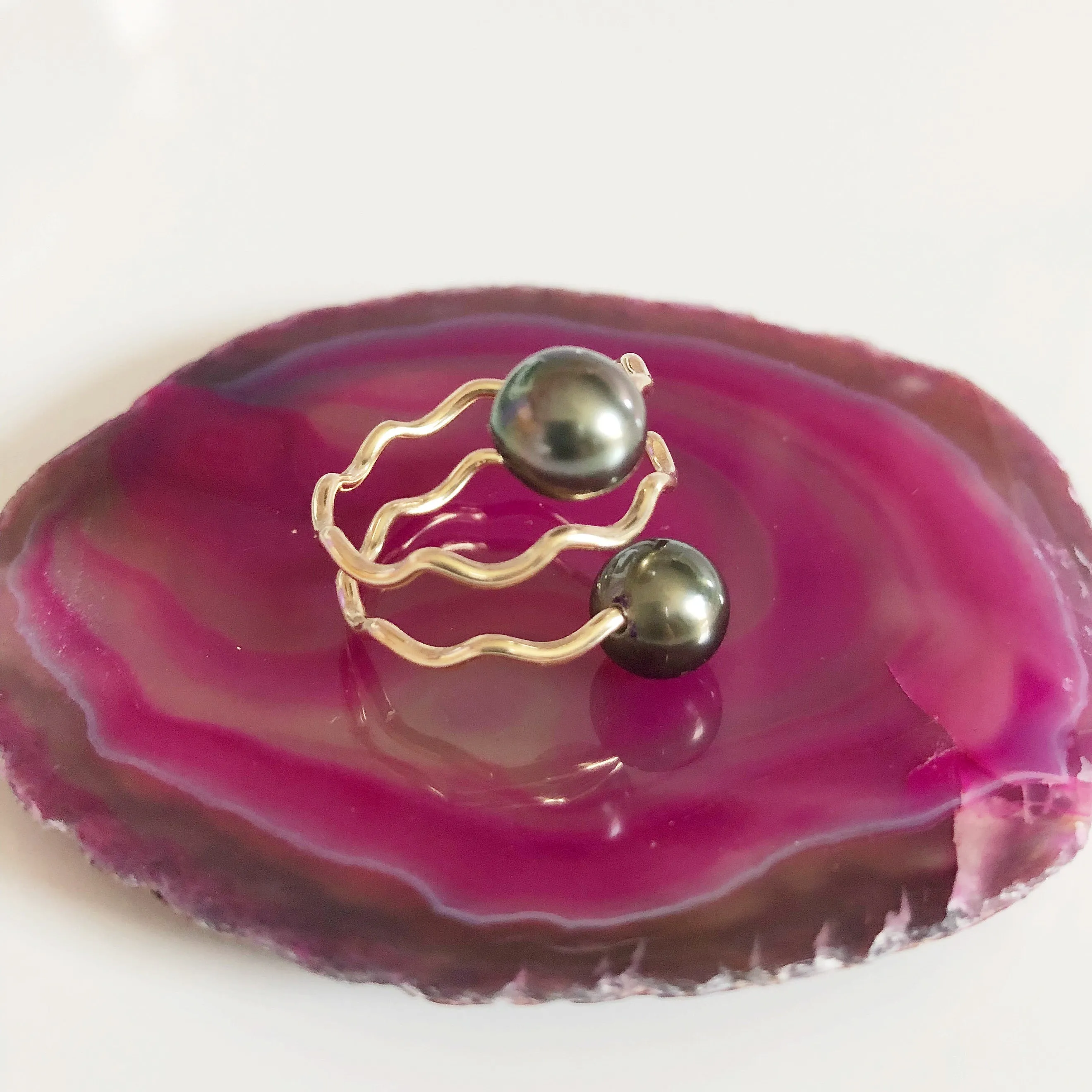 Ring ILA - tahitian pearls (R169)