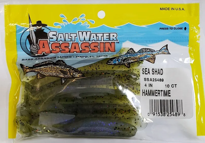 SaltWater Assassin Sea Shad Hammertime 4 10pk