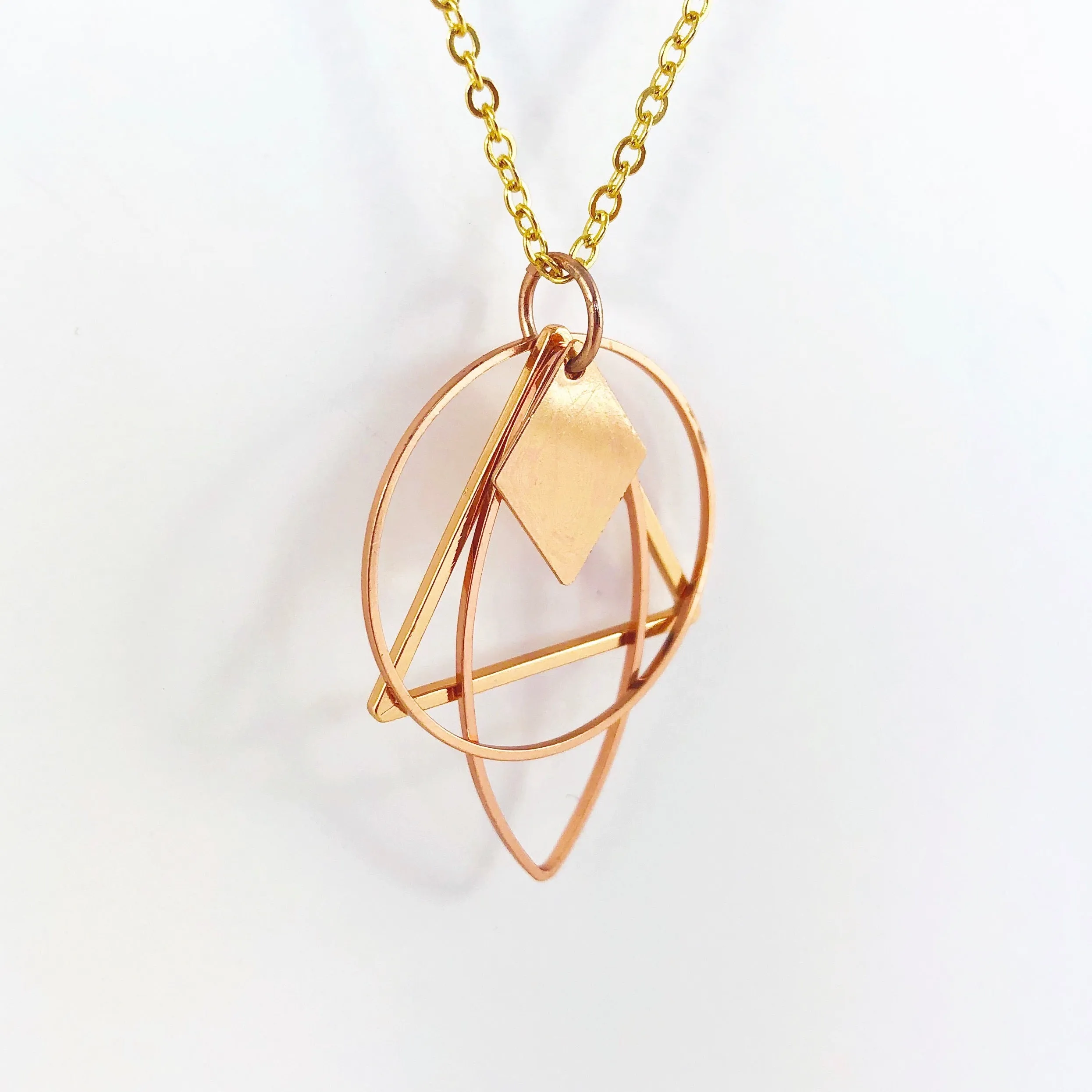 Shape Shifter: Part 4 Necklace  (Rose Gold)