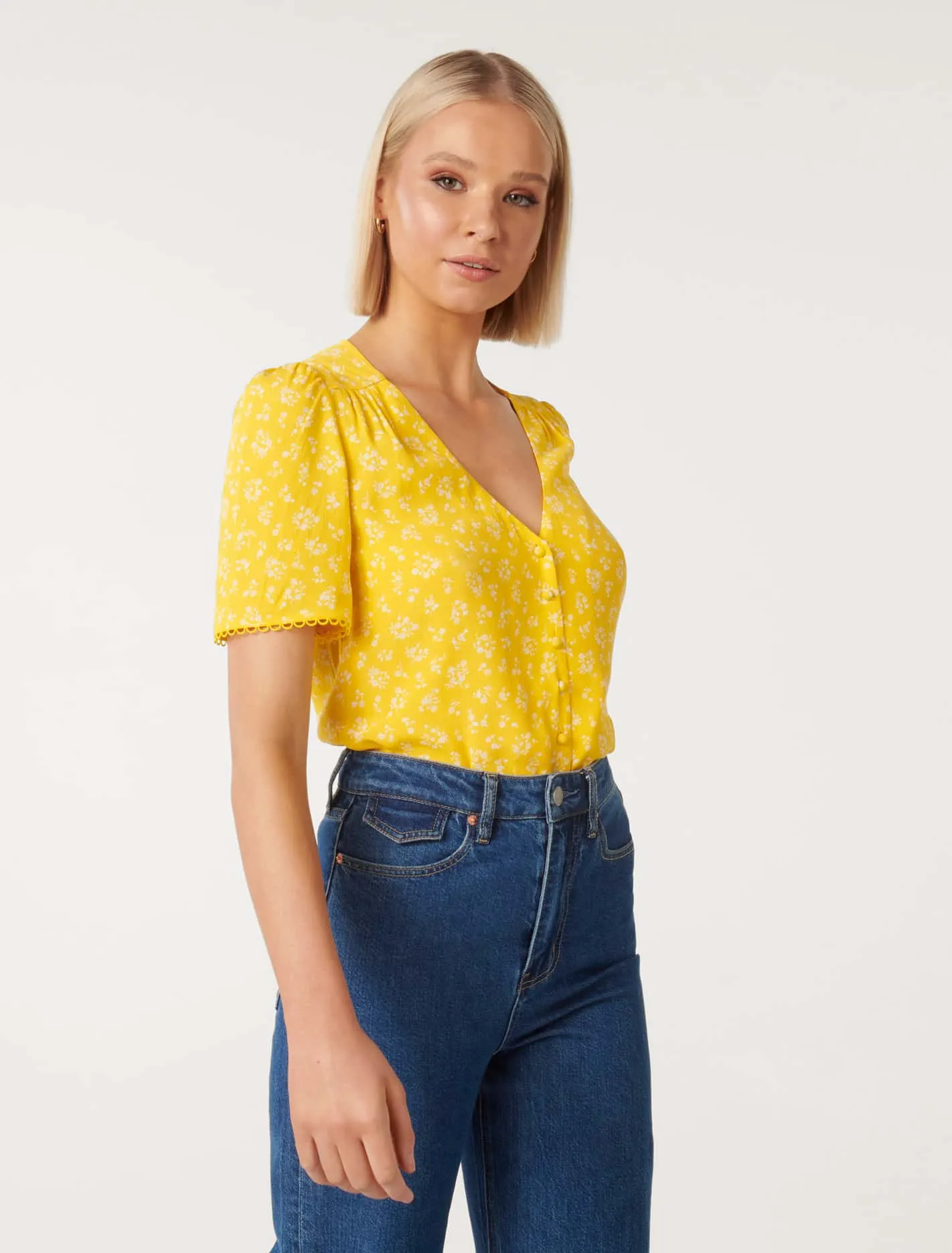 Sheldon Trim Sleeve Blouse