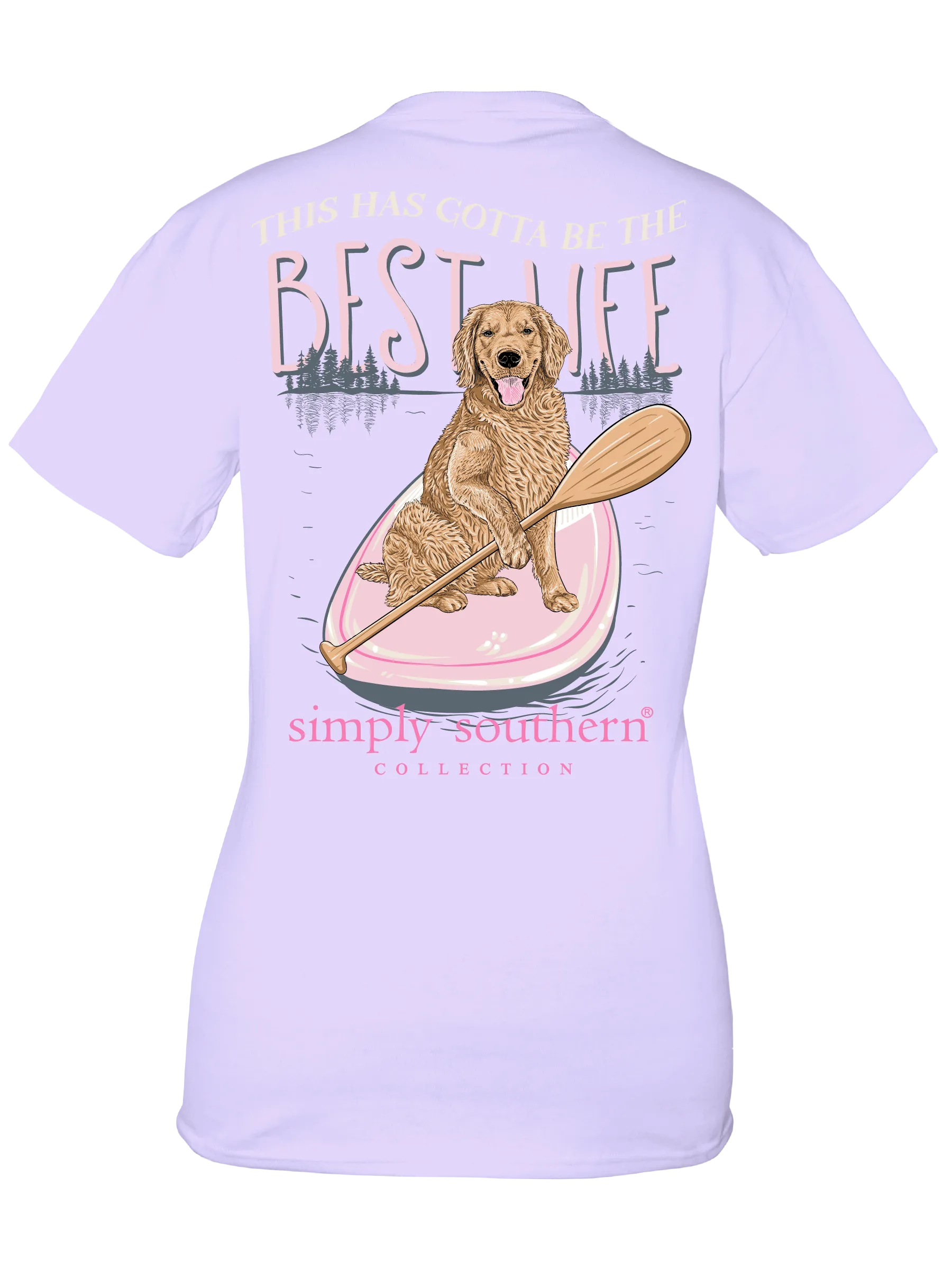 Simply Southern Best Life Dog Paddleboarding Short Sleeve Tee