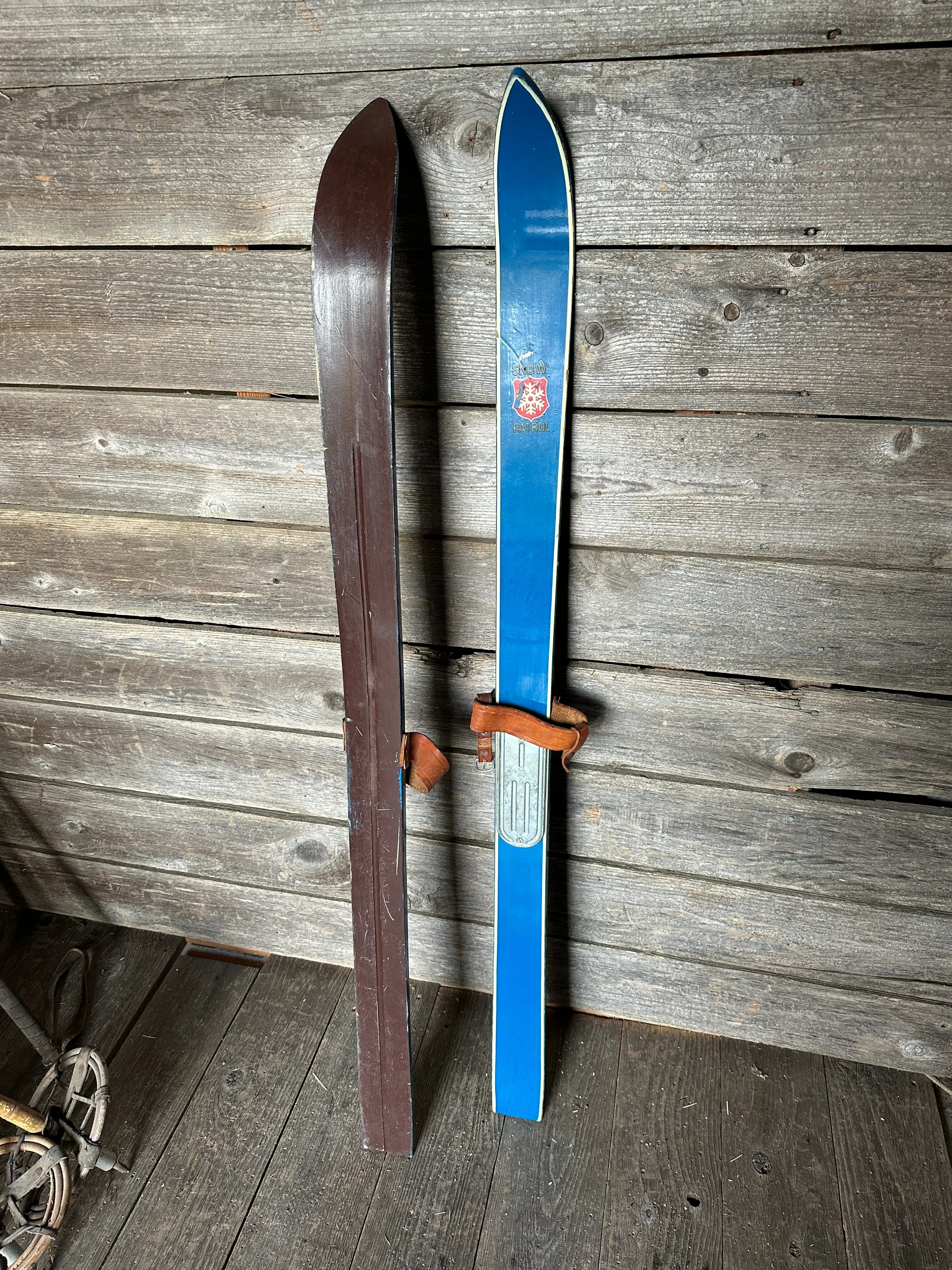 Snow Patrol Skis- Blue (1960s)