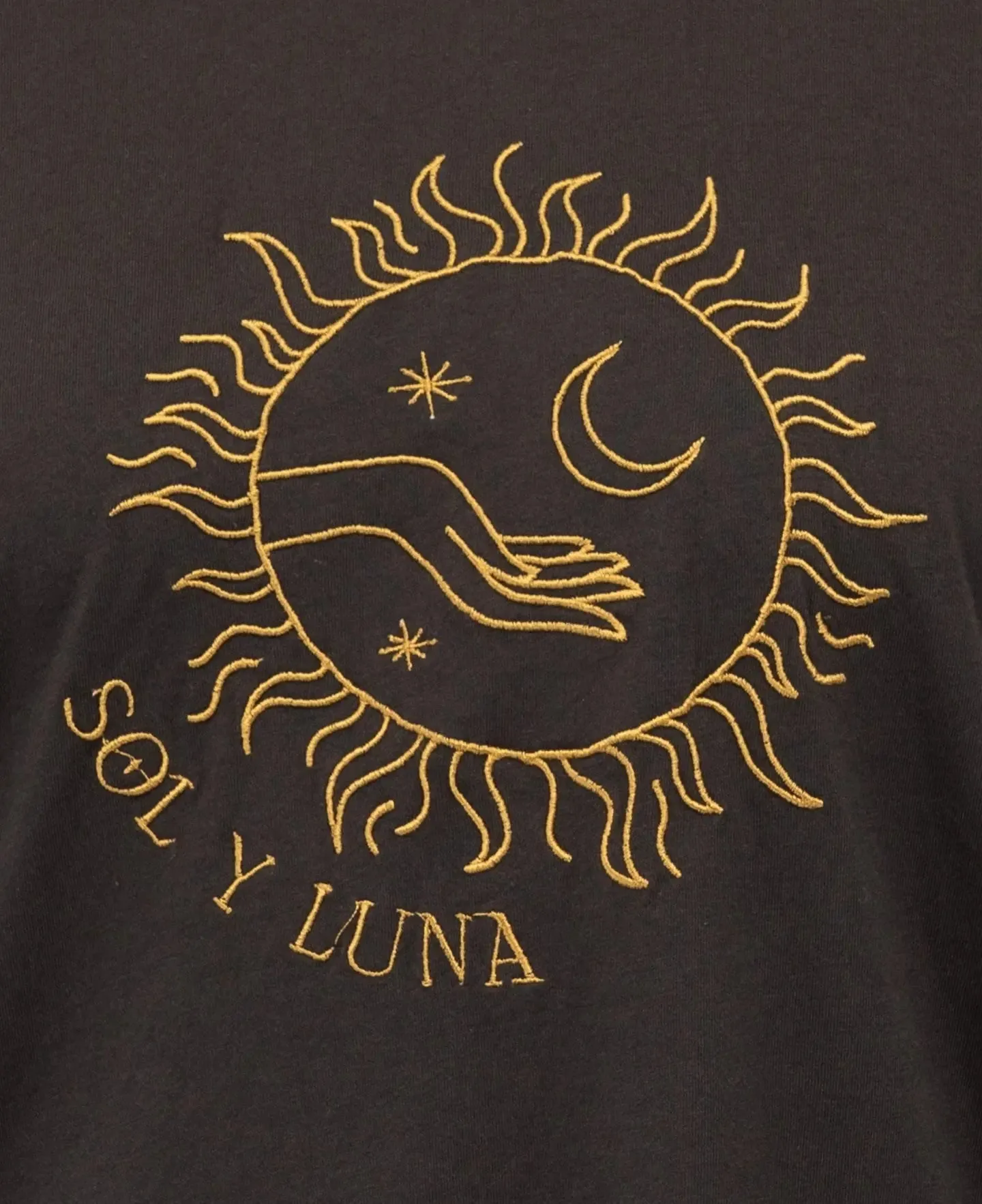 'Sol Y Luna' Vintage T Shirt - Black