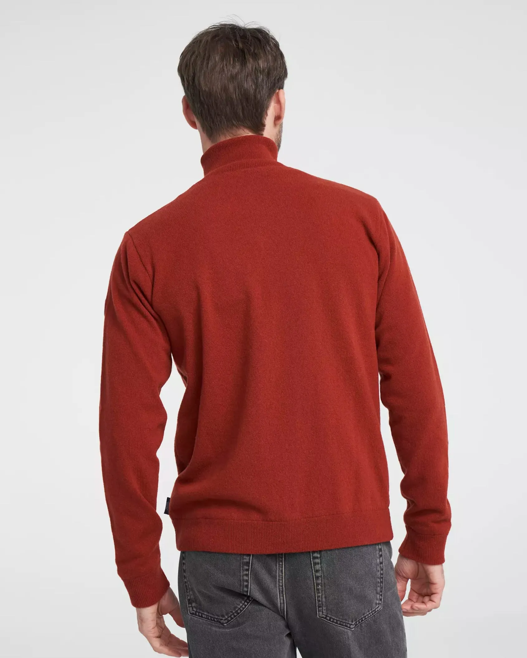 Stellan Zip Neck Knit Maple Red