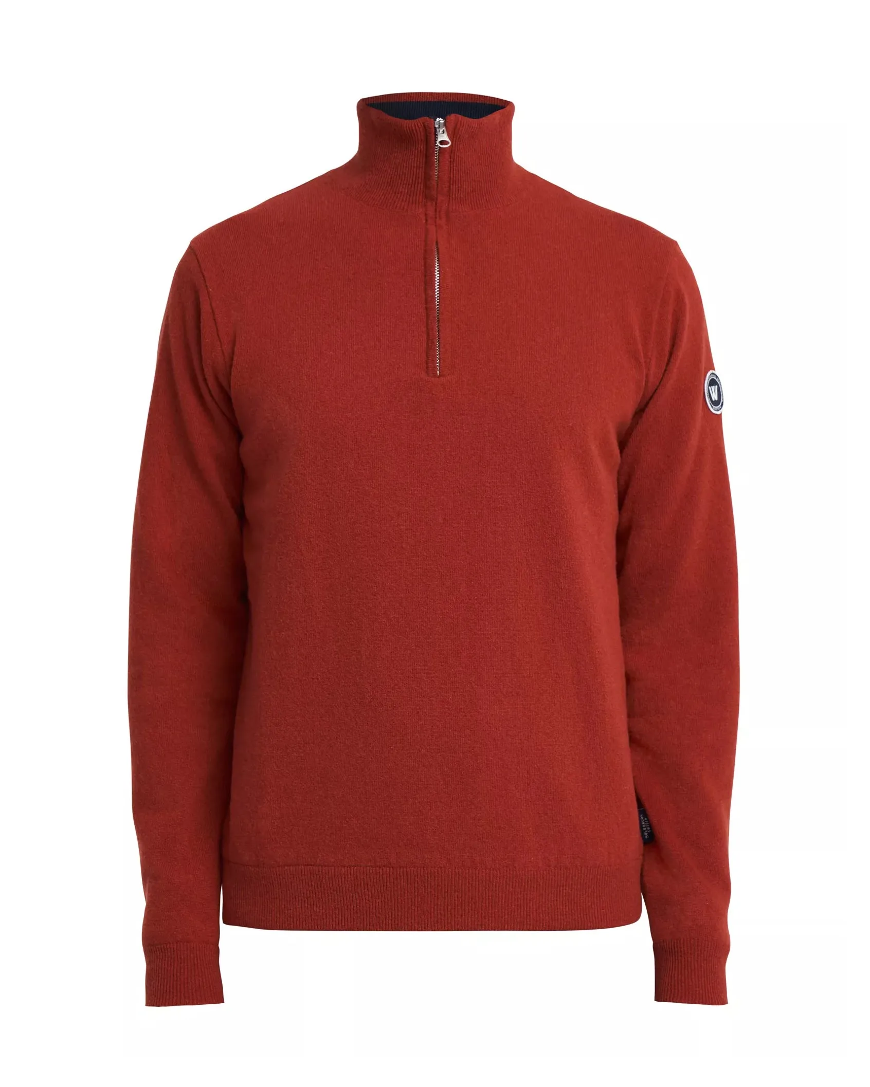 Stellan Zip Neck Knit Maple Red