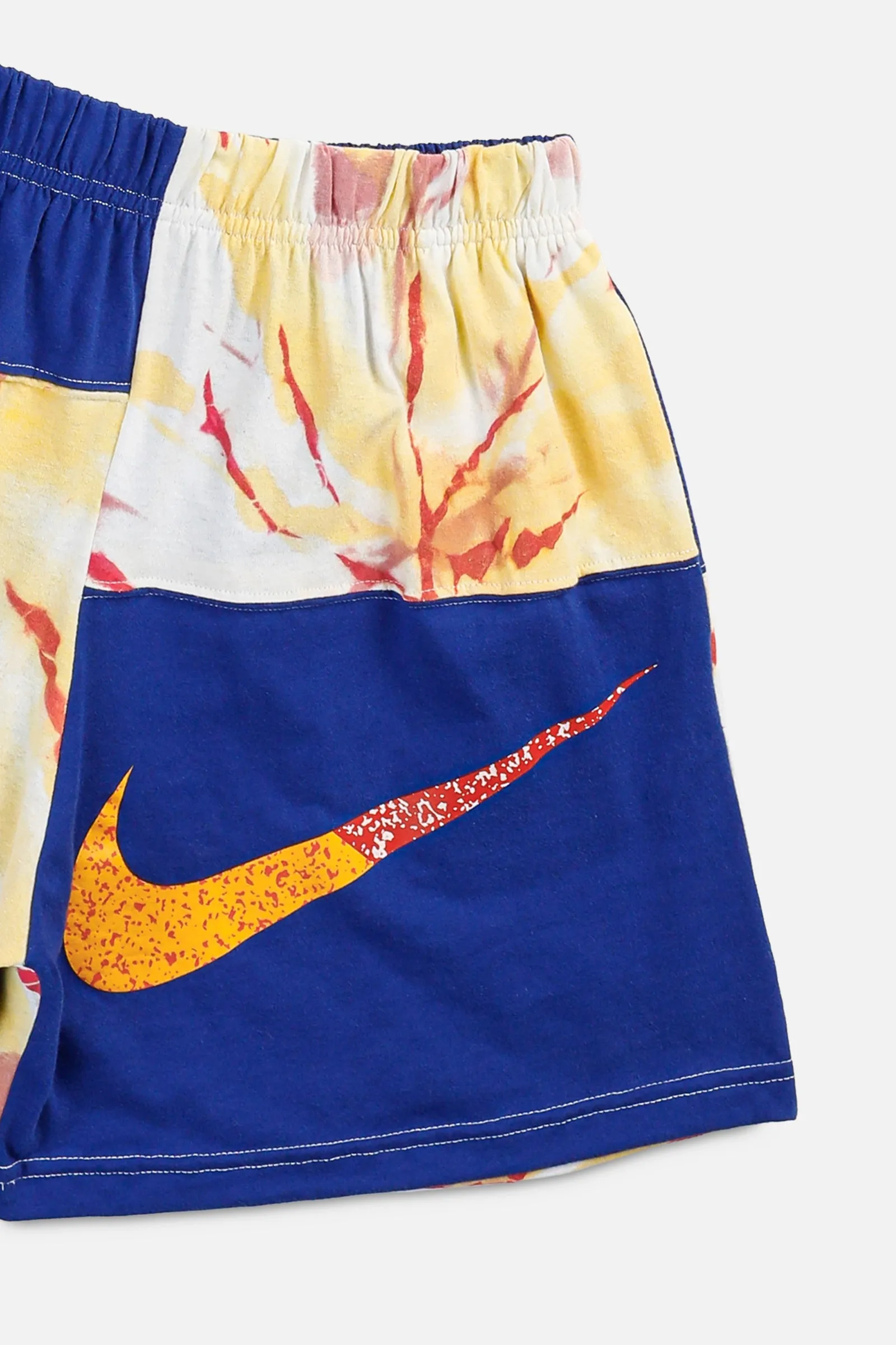 Unisex Rework Nike Patchwork Tee Shorts - XS