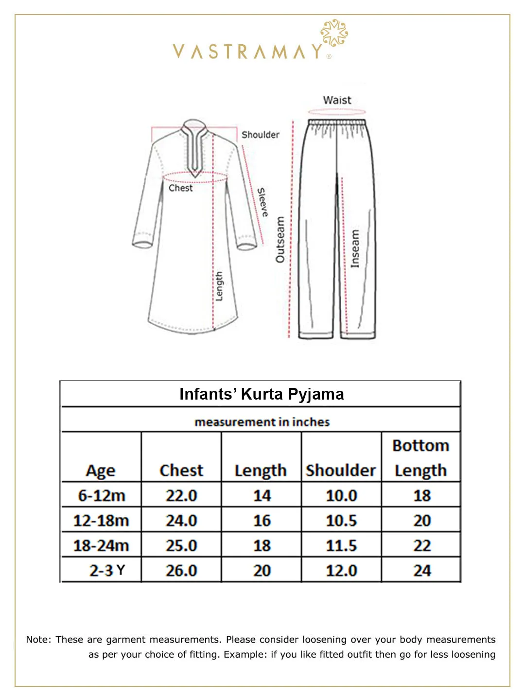 VASTRAMAY Boy's Mustard and White Cotton Kurta Pyjama Set