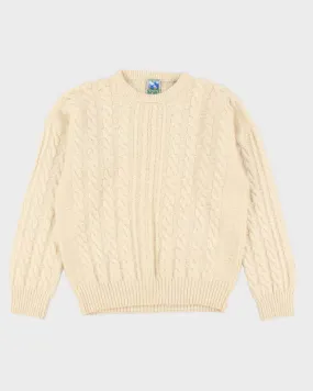 Vintage 90s TT & Co Cableknit Wool Jumper - M