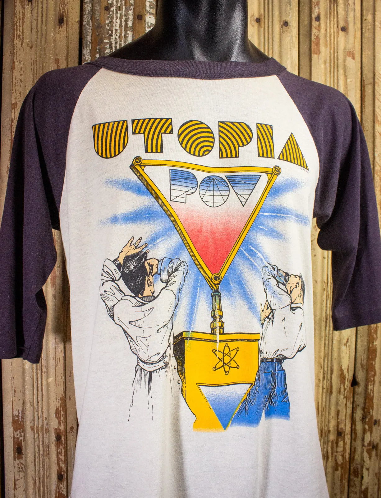 Vintage Utopia POV Raglan Concert T Shirt 1985 Medium