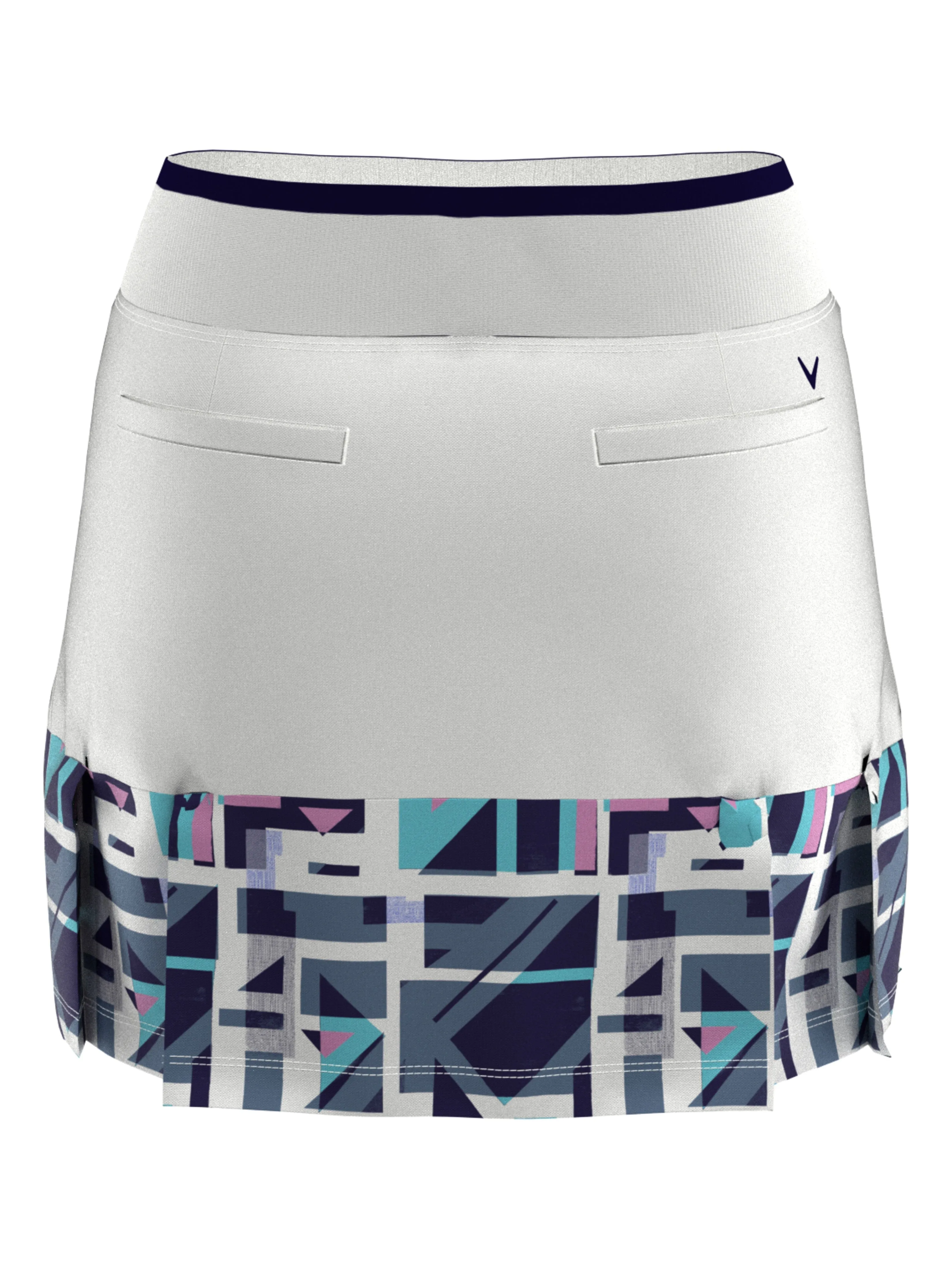 Womens 16 Geo Print Pleated Hem Golf Skort