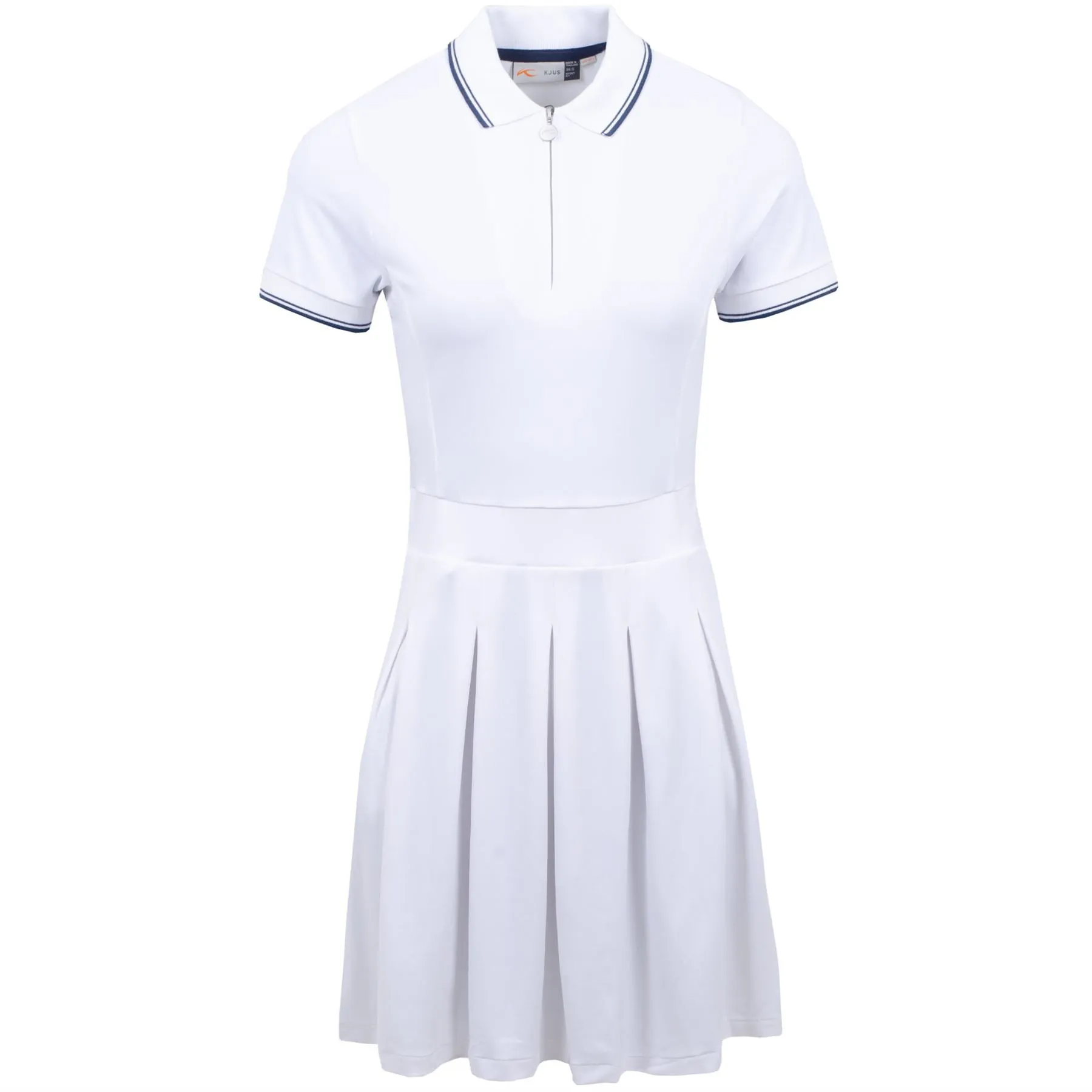 Womens Mara Dress White/Atlanta Blue - SS22